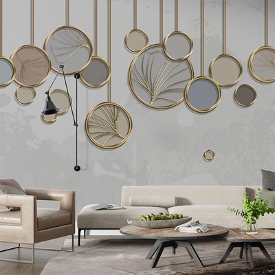 Art Gift Decor Фототапет Златни кръгове