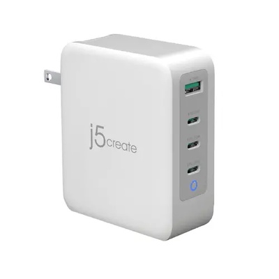 j5create Мрежово зарядно 220V j5create JUP43130E 130W, 4 порта, USB-C, USB-A (JUP43130E)