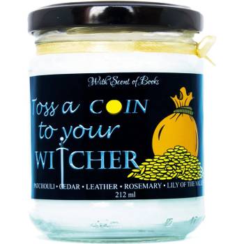 With Scent of Books Ароматна свещ The Witcher - Toss a Coin to Your Witcher, 212 ml (TCYW212 ml)