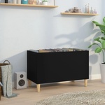 vidaXL Шкаф за грамофонни плочи черен 74, 5x38x48 см инженерно дърво (831958)
