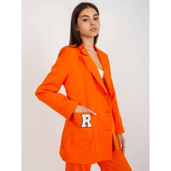 Lakerta dámské Oversize sako s nášivkami LK-MA-509239.40P oranžové