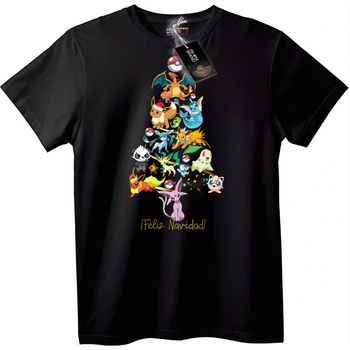 NOONEBRAND Тениска Pokémon Коледна Елха - S, White