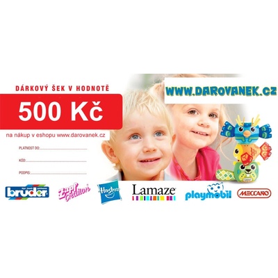 Dárkový poukaz v hodnotě 500,-Kč