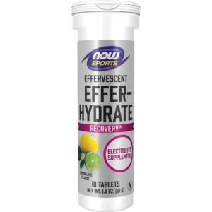 NOW Foods Effer-Hydrate / Effervescent Recovery [10 разтворими таблетки] Лимон и лайм