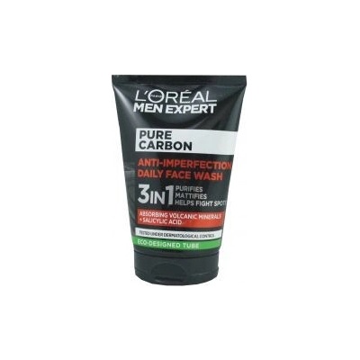 L'Oréal Men Expert Pure Carbon Anti-imperfection 3v1 čistiaci pleťový gél 100 ml