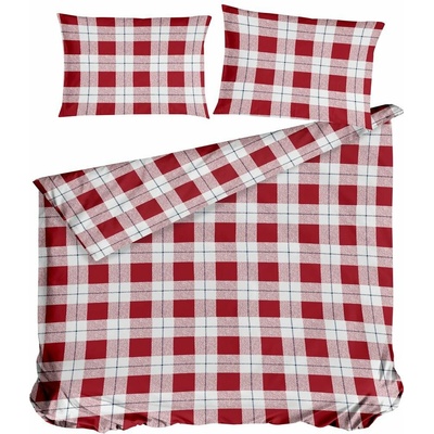 Gipetex bavlna obliečky Kocka červené 220x20x2x70x90