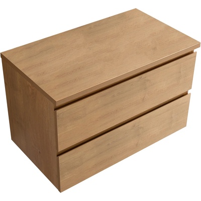CERANO - Koupelnová skříňka Carole + deska pod umyvadlo Navira Pro - 36 mm - dub medový - 100x51,6x46 cm