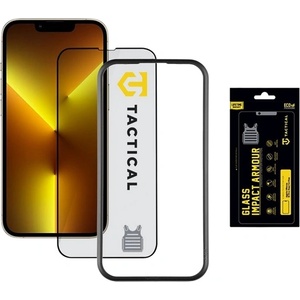 Tactical iPhone 14 Plus / 13 Pro Max TACTICAL IMPACT ARMOUR GLASS екранен протектор стъкло 3D, антибактериален + поддържаща рамка, TRANSFER 57983114101 (57983114101)