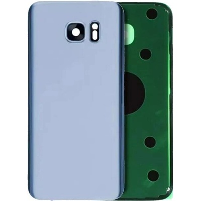 Zadní sklo + kryt kamery Samsung Galaxy S7 Edge bez loga – korálově modrý – Aftermarket Plus SAM3836