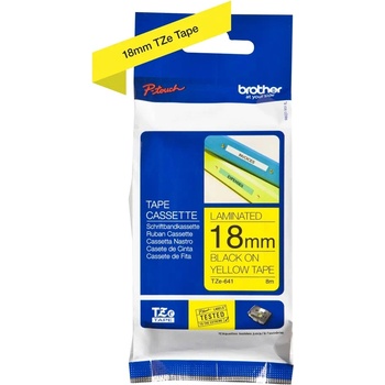 Brother Ламинирана термо-транферна лента Brother TZe-641, 18мм, 8м, жълта