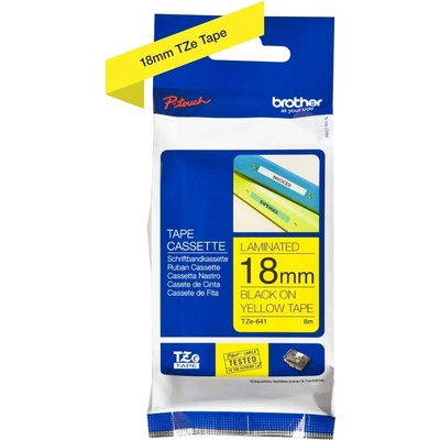 Brother Ламинирана термо-транферна лента Brother TZe-641, 18мм, 8м, жълта