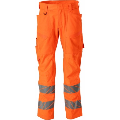 MASCOT ACCELERATE SAFE pracovné nohavice na traky 19569-236-14010 HI-VIS reflexná oranžová/tmavomodrá, skrátená veľkosť