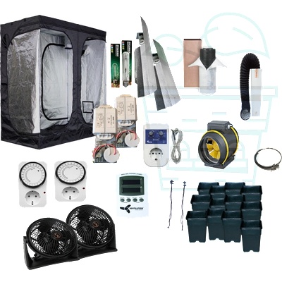 Mammoth Пълен комплект палатка за отглеждане на растения Mammoth Pro 240 x 120 x 200см / 2 x 600W (56546)