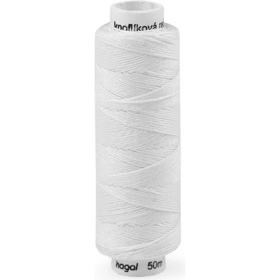 Nitě lněné knoflíkové 50 m Varianta: 001 bílá, Balení: 1 ks
