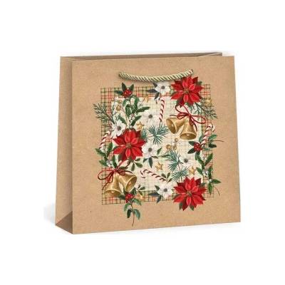 Argus Vánoční dárková taška NATUR - 18 x 18 cm - 0825-0009