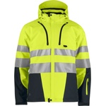 ProJob HI-VIS 6420 PADDED SOFTSHELL/Унисекс светлоотразително трислойно софтшел яке - hv жълто/черно S (646420zw501)