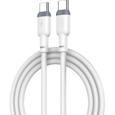 XO Кабел за зареждане nb208b, pd usb-c - usb-c, 1.0 м, 60w, бял - xo