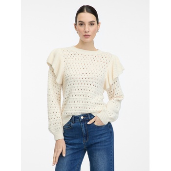 orsay Кремав дамски пуловер с волани ORSAY Orsay | Byal | ЖЕНИ | XS