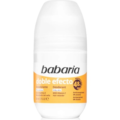 Babaria Deodorant Double Effect рол- он против изпотяване за забавяне растежа на космите 50ml