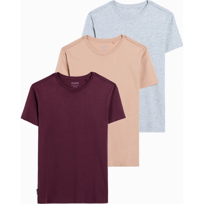 Ombre Clothing Bavlněná trička BASIC 3 ks