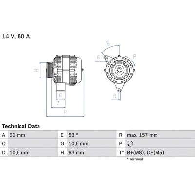 generátor BOSCH 0 986 039 300