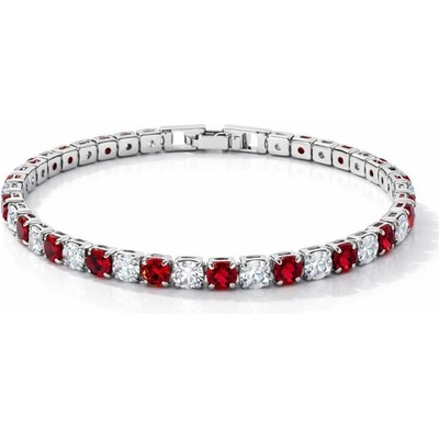 Sisi Jewelry Náramek s červenými zirkony Robertina NR2320-KSB00001 Červená 19 cm