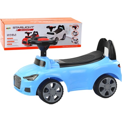 LeanToys Jezdec s opěradlem modrý