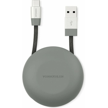 Vonmahlen Кабел Vonmahlen E070P0001, от USB-A(м) към USB-C(м), 1m, сребрист (E070P0001)