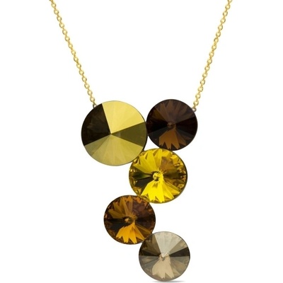 Šperky-image.cz se Swarovski elements lolipop Gold NKG1122TST Smoked Topaz