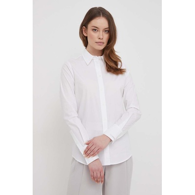 Calvin Klein Риза Calvin Klein дамска в бяло със стандартна кройка с класическа яка K20K206946 (K20K206946)