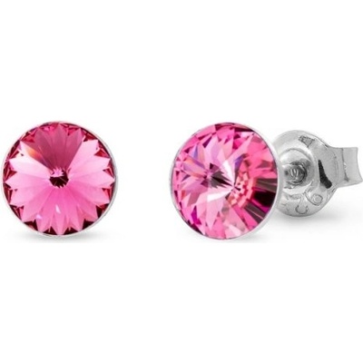 Spark růžové Rivoli se Swarovski Elements Sweet Candy Studs K1122SS29R Rose