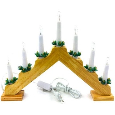 AUR Vánoční svícen pyramida 7 žárovek do zásuvky