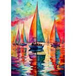 Enjoy - Puzzle Colorful Sailboats - 1 000 piese