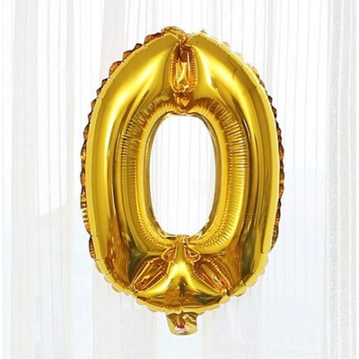 Fóliový balón čísla zlaté 82 cm Čísla: 0