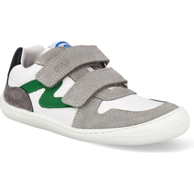 Develab Firststep Sneaker 2Velcro Grey combi suede bielo-sivé