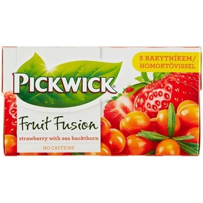 Pickwick Fruit Fusion Strawberry with Sea Buckthorn ovocný čaj aromatizovaný 20 x 1,75 g
