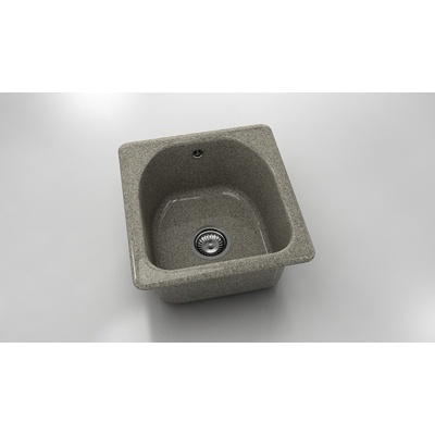 FAT Кръгла мивка Classic 217, Granicite, 940 Space Gray , с включен сифон