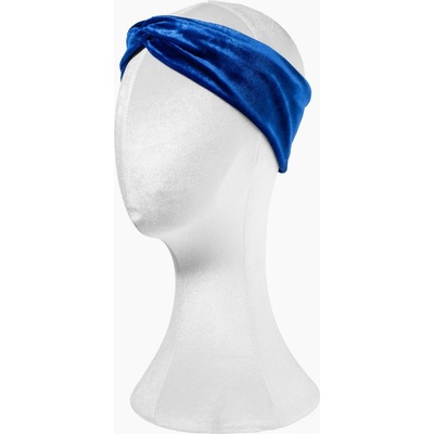 African Fabs Headband Velvet – Zamatová čelenka na kučery modrá