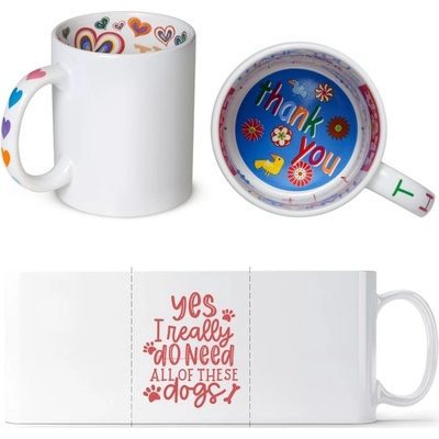Design Motto Hrneček pro majitele více psů Děkuji Standard Dárky Sublistar 330 ml