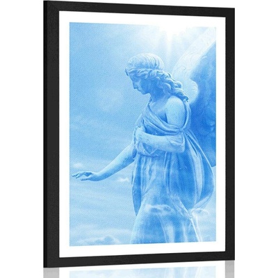Plakát s paspartou nádherný anděl na nebi - 20x30 silver