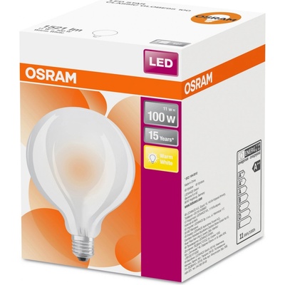 Osram LED žiarovka Retrofit Classic Globe 100 M, E27, 11W, 1521 lm, 2700 K,opál.