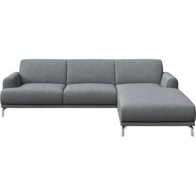 Mesonica Светлосив ъглов диван, десен ъгъл Puzo - MESONICA (Mesonica-Puzo-12A-4R)