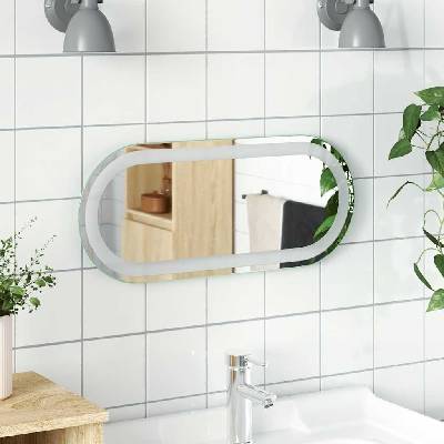 vidaXL LED огледало за баня, 60x25 см, овално (353283)