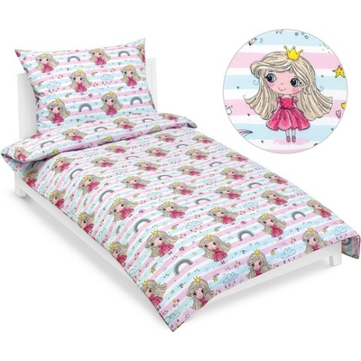 Bellatex obliečky Junior princezná s dúhou 140x200 70x90