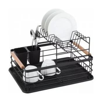 Kinghoff Сушилник за съдове Kinghoff KH 1796, 2 нива, Поставка за прибори, Черен