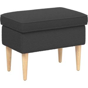 vidaXL Пуф за крака Тъмносиво 55 x 35 x 41 см Букле (42029986)