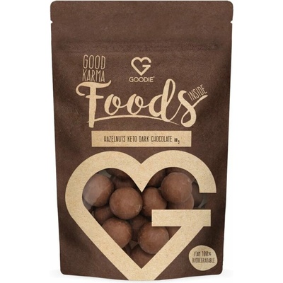 Goodie Lískové Orechy v hořké keto čokoládě 80 g