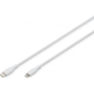 Digitus AK-600110-010-W Silikónový napájací USB-C na Lightning USB 2.0 60W MFI 1m bílý
