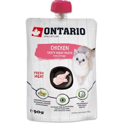 ONTARIO Онтарио Паста от прясно месо за котенца с пиле 90 г