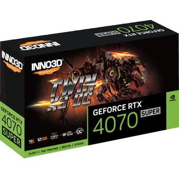 Inno3D GeForce RTX 4070 Super Twin X2 OC 12GB GDDR6X (N407S2-126XX-186162N)